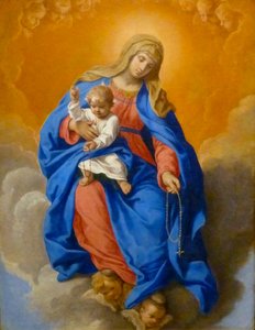 Madonna des Rosenkranzes von Simone Cantarini