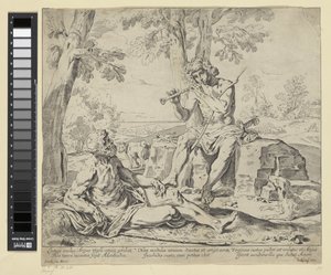 Merkur und Argus von Simone Cantarini