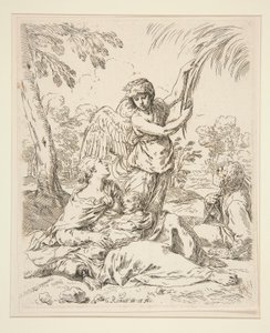 Ruhe auf der Flucht nach Ägypten von Simone Cantarini