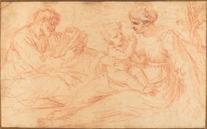 Die Heilige Familie von Simone Cantarini