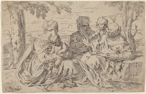Die Heilige Familie von Simone Cantarini