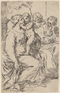 Die Heilige Familie von Simone Cantarini