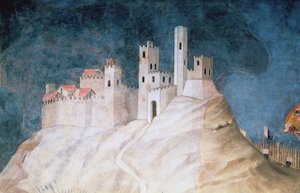 Gedenken an Guidoriccio da Fogliano bei der Belagerung von Montemassi (Detail)