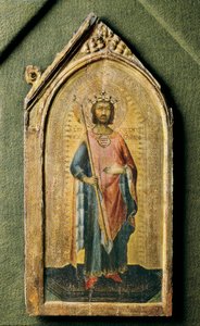 Porträt des Heiligen Ladislaus, von Simone Martini, Tempera auf Holz, ca. 1326 von Simone Martini