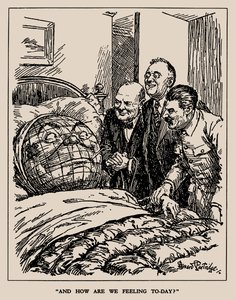 Und wie fühlen wir uns heute, 1945 von Sir Bernard Partridge