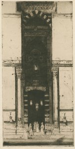 Die Moschee-Tür, Kairo von Sir David Young Cameron