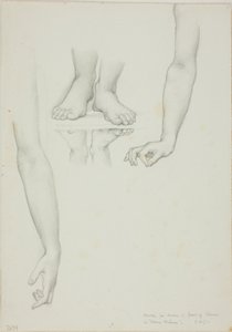 Studie für Spiegel der Venus: Arme und Füße der Venus von Sir Edward Burne Jones