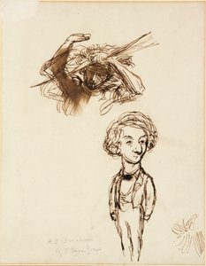 Karikatur von Algernon Charles Swinburne, 1863