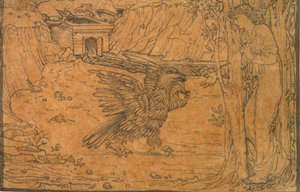 Die Geschichte von Amor und Psyche: Das schwarze Wasser, ca. 1864-1868 von Sir Edward Coley Burne Jones