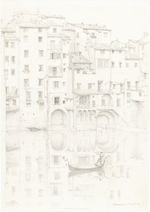 Ein Blick auf den Arno, Florenz