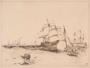 Schiffe am Eingang des Medway, Nr. 2 von Sir Frank Short