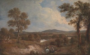 Landschaft mit Figuren im Vordergrund von Sir George Howland Beaumont seventh Baronet