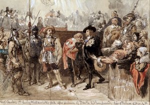 Karl I. verlässt die Westminster Hall nach seinem Prozess, 1870 von Sir John Gilbert