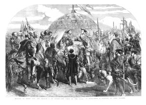 Treffen von Heinrich VIII. und Franz I. in Ardres - Das Feld der Goldenen Tücher, 1520, 1855