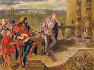 Der Musiker singt in Die zwei Herren aus Verona: Akt IV Szene II, um 1875