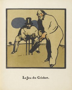 Cricketspiel. Aus Almanach de Douze Sports, 1898