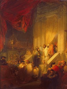 Lesung des Gesetzes in einer Synagoge
