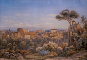 Das Kolosseum und das Forum, von Westen gesehen, Rom