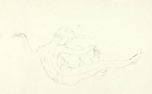 Schwimmender Akt von Solon H. Borglum