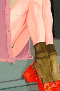Bunte Beine mit roten Schuhen von Sophia Novosel