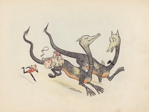 Illustration für Little Twin Dragons von S Rosamond Praeger von Sophia Rosamond Praeger