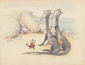 Illustration für Kleine Zwillingsdrachen von S. Rosamond Praeger von Sophia Rosamond Praeger