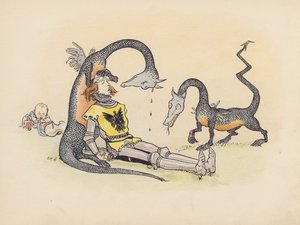 Illustration für Little Twin Dragons von S Rosamond Praeger von Sophia Rosamond Praeger