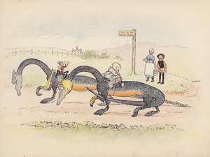 Illustration für Little Twin Dragons von S Rosamond Praeger von Sophia Rosamond Praeger