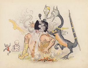 Illustration für Little Twin Dragons von S. Rosamond Praeger von Sophia Rosamond Praeger