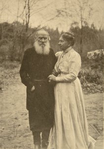 Der russische Autor Leo Tolstoi und seine Frau Sophia, Russland, 23. September 1910 von Sophia Andreevna Tolstaya