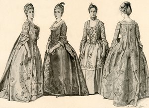 Kleidung während der Herrschaft von Georg II. 1735-1760