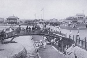 Brücke über den Kinderteich, Ocean Beach, Durban