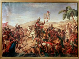 Schlacht von Otumba (7. Juli) von Spanish School
