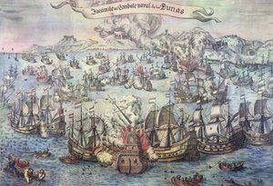 Schlacht bei den Downs, 21. Oktober 1639 von Spanish School