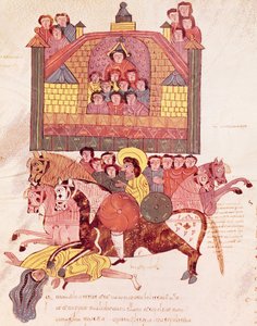 Fol.150v Tod von Isebel, aus der Bibel Mozarabe