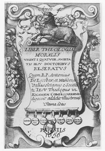 Frontispiz für Liber Theologiae Moralis von Antonio Escobar y Mendoza, 1656