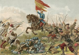 Heldentum von General Prim bei Castillejos, Marokko, 1859