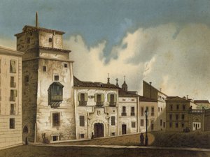 Haus, in dem Franz I. von Frankreich inhaftiert war, Madrid, 1525-1526 von Spanish School