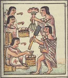 Ms Palat. 218-220 Ein aztekisches Fest, aus dem Florentiner Kodex von Bernardino de Sahagun, ca. 1540-85 von Spanish School