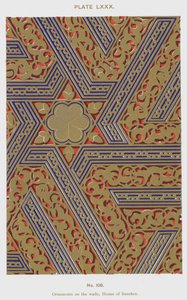 Ornamente an den Wänden, Haus von Sanchez (Farblitho) von Spanish School
