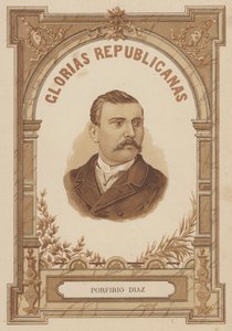 Porfirio Diaz, mexikanischer Soldat und Politiker (Lithografie) von Spanish School