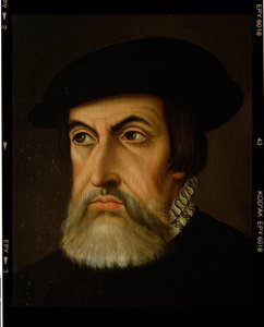 Porträt von Hernan Cortes (1485-1547) von Spanish School