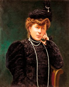 Porträt der Herzogin Maria del Carmen Villahermosa (1815-1905). Anonymes Gemälde. Ende des 19. Jahrhunderts.