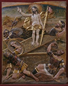 Auferstehung, Detail eines Renaissance-Altarbildes