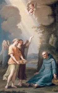 Der heilige Sebastian von Aparicio erhält Nahrung von Engeln, Ende des 18. Jahrhunderts