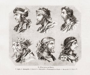Sechs spanische Könige von Spanish School