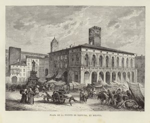 Der Neptunbrunnen in Bologna, Italien von Spanish School