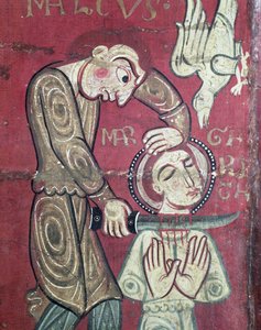 Das Martyrium der Heiligen Margareta von Antiochia, Detail vom Altarfrontal aus dem Kloster Santa Margarida de Vilaseca von Spanish School