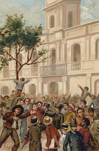 Aufstand gegen Präsident Juarez Celman von Argentinien, Buenos Aires, 1890
