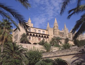 Ansicht des Palastes La Almudaina, Palma de Mallorca